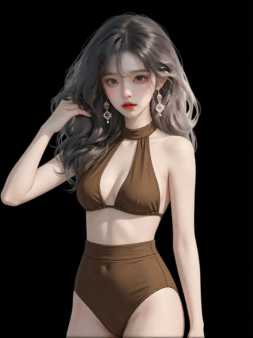 高腰复古比基尼